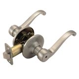 Design House 781823 Scroll 2 Yollu Mandal Kapı Kolu, Saten Nikel, Gizlilik/Yatak ve Banyo