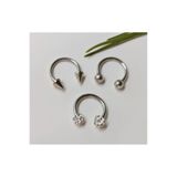 Design Look Cerrahi Çelik Piercing, Küpe, Kulak, Dudak, Kıkırdak, Tragus, Helix, 3 LÜ SET