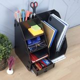 Design Otto Focus Modest Çekmeceli A4 Evrak Rafı Masaüstü Organizer - Siyah