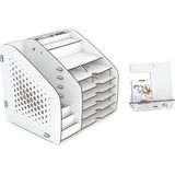 Design Otto Fx XL Hexa A4 Evrak Rafı Masaüstü Organizer Beyaz