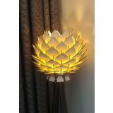 Design OTTO LOTUS Dekoratif Lambader Şapkası Başlığı Avize Abajur Bej