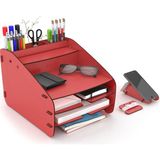 Design OTTO Medium Modest - 6 Renk - A4 Evrak Rafı Masaüstü Organizer Düzenleyici Kırmızı