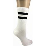 Design Socks Kadın Pamuklu Çizgi Desenli Soket Çorap - 36 - 40 - Beyaz