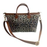 Design Studio Inside Bag Kadın Omuz Çantası - Çıkarılabilir Askılı Su Itıcı Polyester El Çantası, Günlük Kol Çantası (Leopar1)