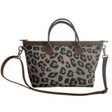 Design Studio Inside Bag Kadın Omuz Çantası - Çıkarılabilir Askılı Su Itıcı Polyester El Çantası, Günlük Kol Çantası (Leopar2)