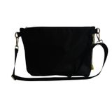 Design Studio Travel Sling Bag Medium Unisex Siyah Çapraz Askılı Omuz Çantası, Su İtici Polyester Kumaş, Ayarlanabilir Askı, Fermuarlı Günlük Kullanım Çantası