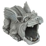 Design Toscano Roland der Gargoyle çatı oluğu bekçisi yağmur borusu uzatması heykel, poliresin, tam renkli, 25,5 cm