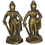 Design Toscano SP14917 Ortaçağ Şövalyesi Demir Kitaplıklar, bronz