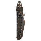 Design Toscano - SP829 Durley House Dragon Gotik Dekor Kapı Kolu İtme Plakası, 30 cm, Bronz Kaplama