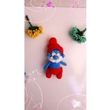 designbyoykum Amigurumi Şirin Baba Organik Oyuncak mavi beyaz