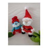 designbyoykum ORGANİK NOEL BABA VE ŞİRİN BABA OYUNCAKLAR (EL ÖRGÜSÜDÜR) KIRMIZI