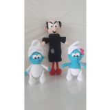 designbyoykum Şirinler Organik Oyuncak Seti -(GARGAMEL, UYKUCU VE SÜSLÜ ŞİRİNLER)