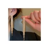 DESİGNEDBYD Uzun Sallantılı Küpe Long Dangling Steel Earrings