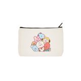 designedfy Clutch Bts Bt21 Baskılı Bez Makyaj Çantası, Kalemlik, El Çantası