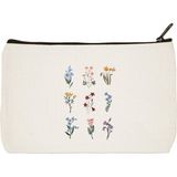 designedfy Clutch Çiçek Baskılı Bez Makyaj Çantası, Kalemlik, El Çantası