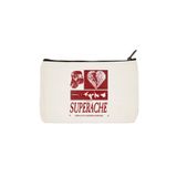 designedfy Clutch Conan Gray Superache Baskılı Bez Makyaj Çantası