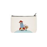 designedfy Clutch Flapjack Baskılı Bez Makyaj Çantası, Kalemlik, El Çantası