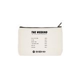 designedfy Clutch The Weeknd Album Receipt Baskılı Bez Makyaj Çantası, Kalemlik, El Çantası