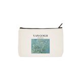 designedfy Clutch Van Gogh Almond Blossom Baskılı Bez Makyaj Çantası, Kalemlik, El Çantası
