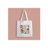 designedfy Duck Flower Baskılı Bez Çanta