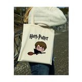 designedfy Harry Potter Su Geçirmez Baskılı Bez Çanta