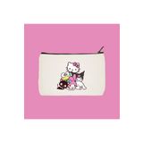 designedfy Hello Kitty - Kuromi Su Geçirmez Baskılı Bez Makyaj Çantası, Kalemlik, Cüzdan
