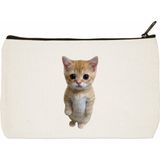 designedfy Kedi Baskılı Makyaj Çantası