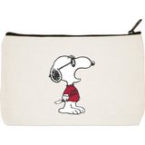 designedfy Snoopy 2 Baskılı Bez Makyaj Çantası, Kalemlik, El Çantası