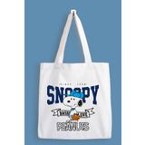 designedfy Snoopy Peanius Baskılı Bez Çanta, Tote Bag