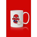 designedfy Spiderman Kedi Baskılı Kupa Bardak