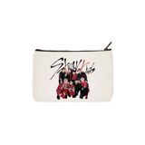 designedfy Stray Kids 4 Baskılı Bez Makyaj Çantası Kalemlik El Çantası