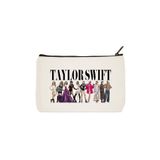 designedfy Taylor Swift Baskılı Bez Makyaj Çantası, Kalemlik, El Çantası