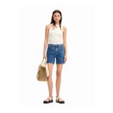 Desigual 24SWDD82 Yüksek Bel Standart İndigo Kadın Şort