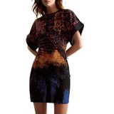 Desigual Bisiklet Yaka Kısa Elbise, S, 5003368497, Siyah, Kadın