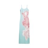 Desigual Kadın Çiçekli Midi Elbise, Mavi, S