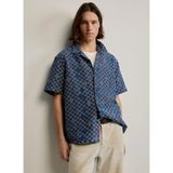 Desigual Lacivert Erkek Kareli Gömlek 26SMCW31 Cam_blue Jaquard - XL - Mavi