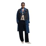 Desigual Mavi - Siyah Kadın Trençkot 25Wwew52, M