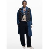 Desigual Mavi - Siyah Kadın Trençkot 25Wwew52, S