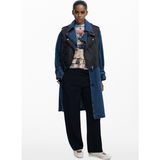 Desigual Mavi - Siyah Kadın Trençkot 25WWEW52
