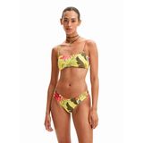 Desigual Sarı Kadın Bikini Üst, Çiçek Desenli, XS Beden
