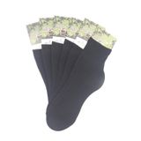 Desimo 6 Çift Düz 40 Denye Kadın Soket Çorap Siyah Rengi