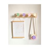 DesingbabyM Renkli kulplu Montessori bebek ve çocuk odası Askısı