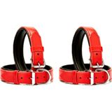 Desingshop 2li Deri Köpek Tasması 2,5x56 Cm Kırmızı