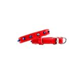 DESİNGSHOP Hakiki Deri Nazar Boncuklu Kedi Ve Köpek Tasması Kırımızı 38cm X 1,5cm