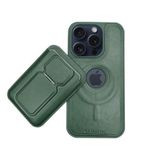 DESİNGSHOP Magnetic Luxury Case + Mıknatıslı Cüzdan Apple iPhone 15 Yeşil