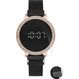 Desingshop Mıknatıslı Hasır Kordon Dijital Dokunmatik Unisex Kol Saati Dsg123as2