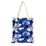Desio Çanta Mavi Çiçek Bahçesi Tote Bag Omuz Çantası