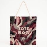 Desio Tote Çanta Kumaş Çanta Plaj Çantası Büyük Kadın Omuz Çantası Estetik Baskılı Kumaş Çanta Hediyesi Kadına Özel Jüt Görünümlü Alışveriş Üniversite İş Okul XL Boy Bordo Bej Soyut Desen