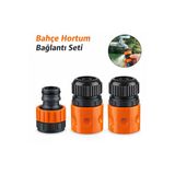 Desıphon 1/2" Hortum Musluk Bağlantı Adaptörü (2 Adet) + 1/2-3/4" Musluk Adaptörü Bahçe Sulama Aparatı