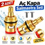 Desıphon 2 Adet Aç Kapa Musluk Salmastrası Pirinç Gövde Sızdırmaz Conta Standart Yerli Musluk Uyumlu